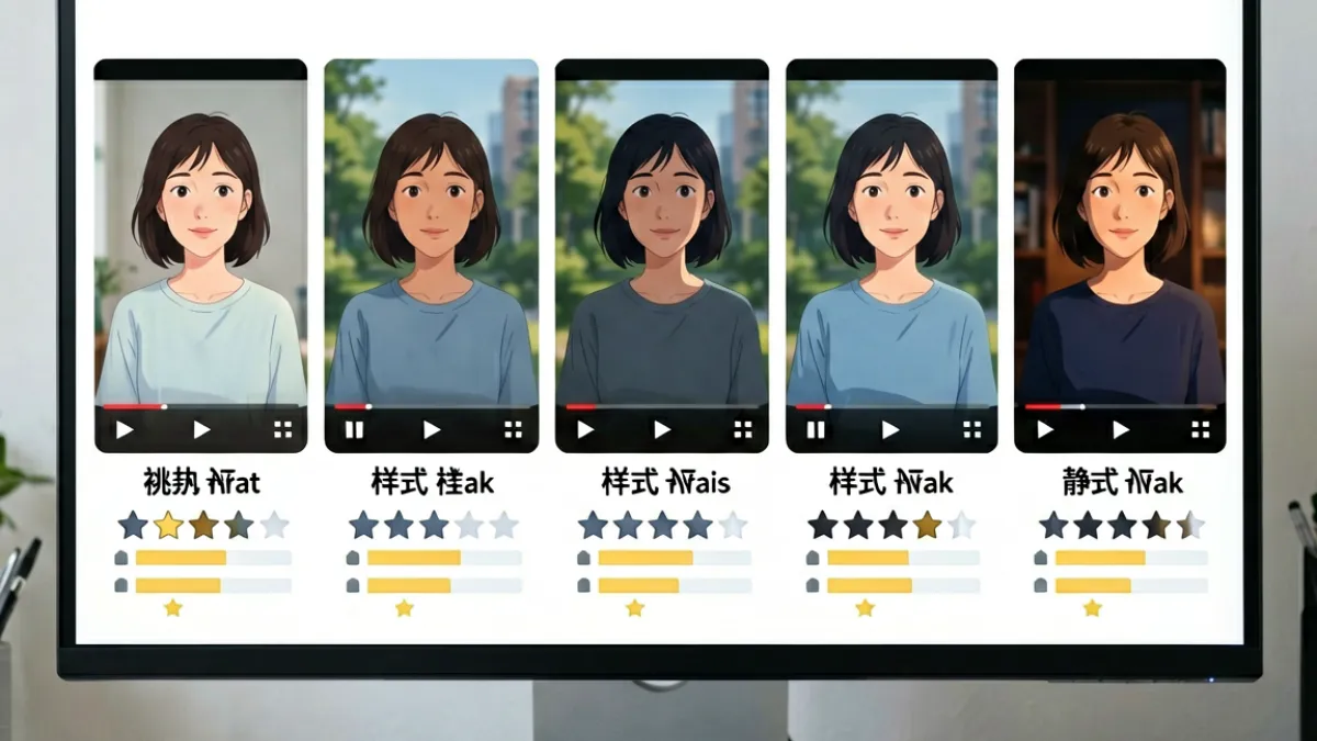 h动漫平台横向对比示意图，多个流媒体平台界面并排展示画质与字幕差异